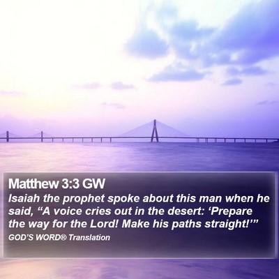 Matthew 3:3 GW Bible Verse Image