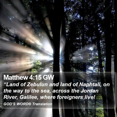 Matthew 4:15 GW Bible Verse Image