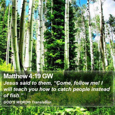 Matthew 4:19 GW Bible Verse Image
