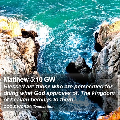 Matthew 5:10 GW Bible Verse Image