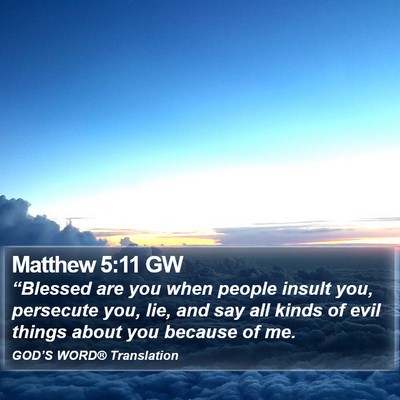 Matthew 5:11 GW Bible Verse Image
