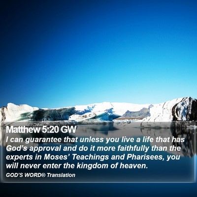 Matthew 5:20 GW Bible Verse Image