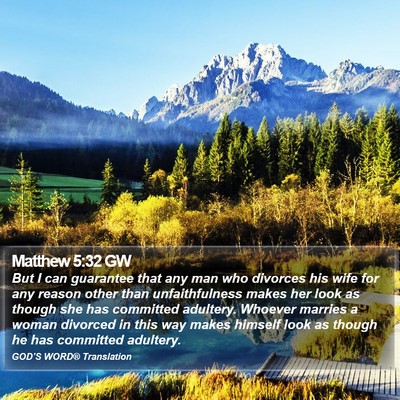 Matthew 5:32 GW Bible Verse Image