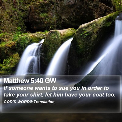Matthew 5:40 GW Bible Verse Image