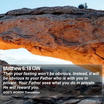 Matthew 6:18 GW Bible Verse Image
