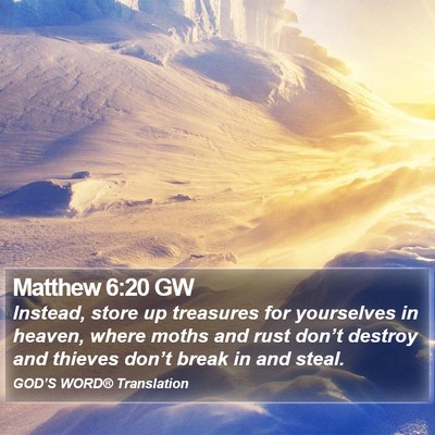 Matthew 6:20 GW Bible Verse Image