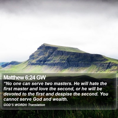 Matthew 6:24 GW Bible Verse Image