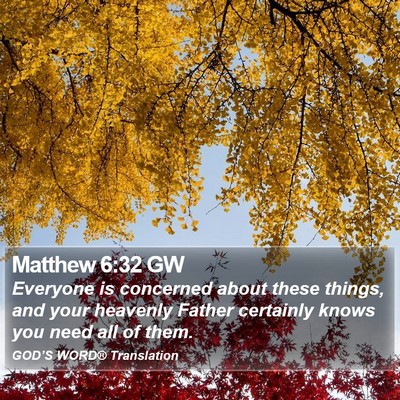 Matthew 6:32 GW Bible Verse Image