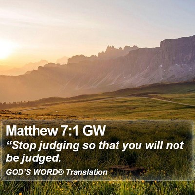 Matthew 7:1 GW Bible Verse Image