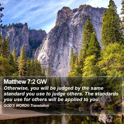 Matthew 7:2 GW Bible Verse Image