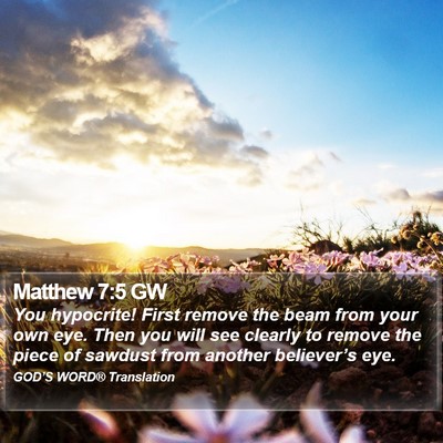 Matthew 7:5 GW Bible Verse Image
