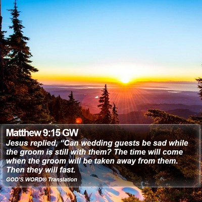 Matthew 9:15 GW Bible Verse Image