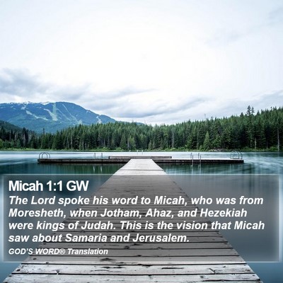 Micah 1:1 GW Bible Verse Image