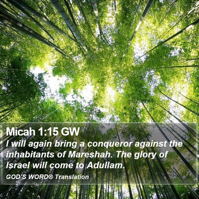 Micah 1:15 GW Bible Verse Image