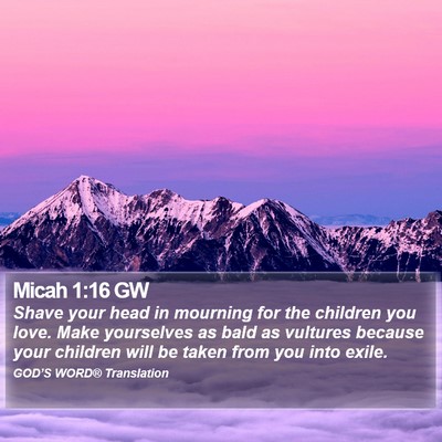 Micah 1:16 GW Bible Verse Image