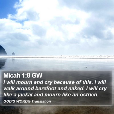 Micah 1:8 GW Bible Verse Image