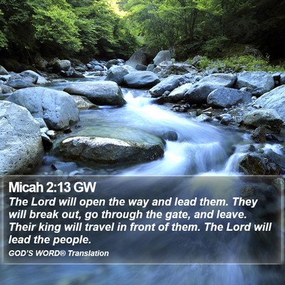 Micah 2:13 GW Bible Verse Image