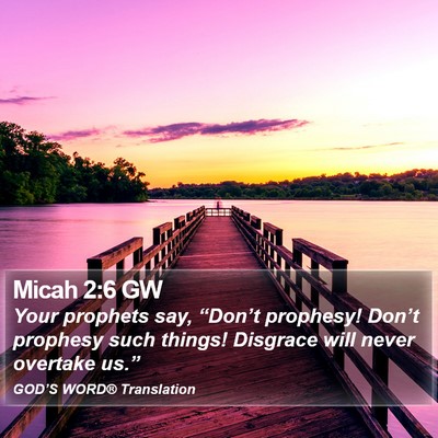 Micah 2:6 GW Bible Verse Image