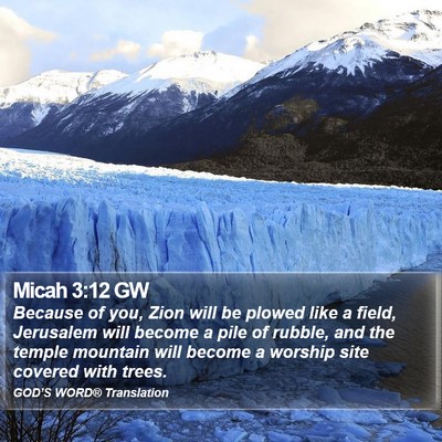 Micah 3:12 GW Bible Verse Image