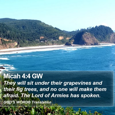 Micah 4:4 GW Bible Verse Image