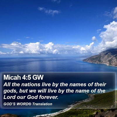 Micah 4:5 GW Bible Verse Image