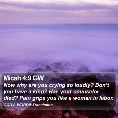 Micah 4:9 GW Bible Verse Image