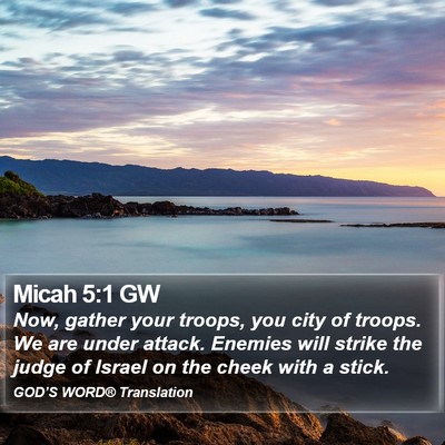 Micah 5:1 GW Bible Verse Image