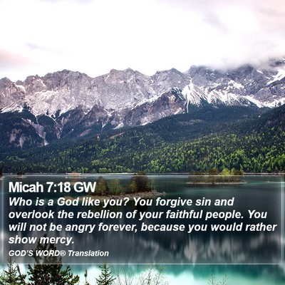 Micah 7:18 GW Bible Verse Image
