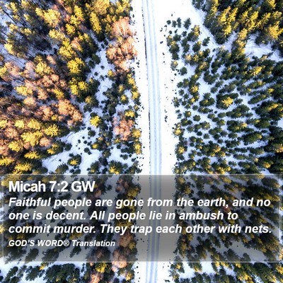 Micah 7:2 GW Bible Verse Image