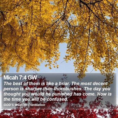 Micah 7:4 GW Bible Verse Image