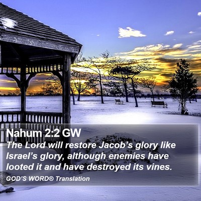 Nahum 2:2 GW Bible Verse Image