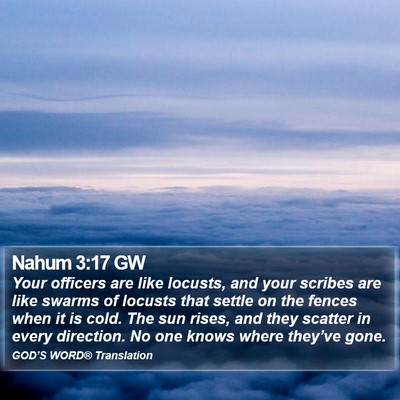 Nahum 3:17 GW Bible Verse Image