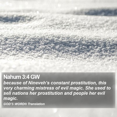 Nahum 3:4 GW Bible Verse Image
