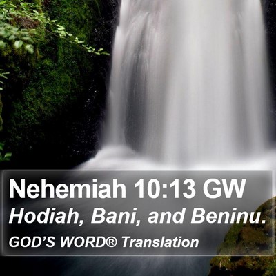 Nehemiah 10:13 GW Bible Verse Image