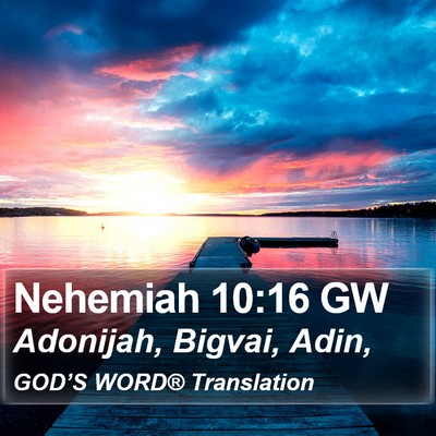 Nehemiah 10:16 GW Bible Verse Image
