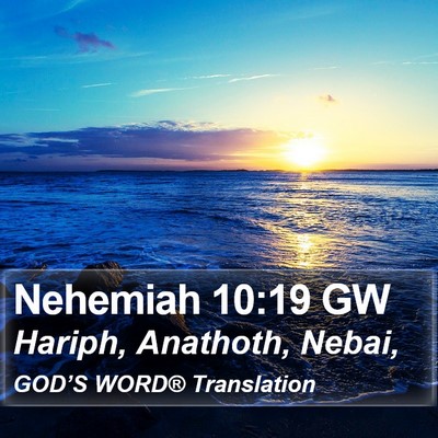 Nehemiah 10:19 GW Bible Verse Image