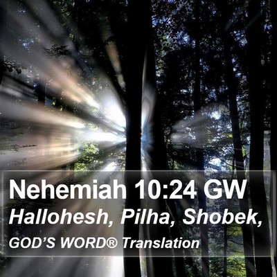 Nehemiah 10:24 GW Bible Verse Image