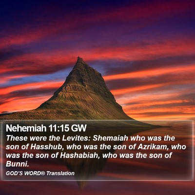 Nehemiah 11:15 GW Bible Verse Image