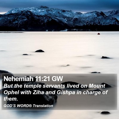 Nehemiah 11:21 GW Bible Verse Image