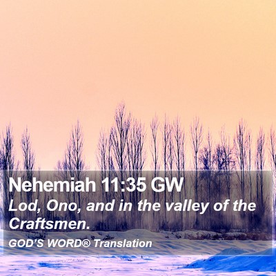 Nehemiah 11:35 GW Bible Verse Image