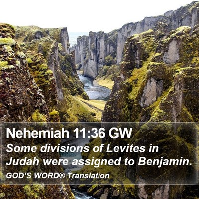 Nehemiah 11:36 GW Bible Verse Image
