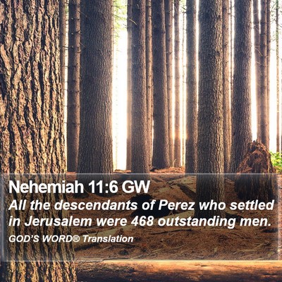 Nehemiah 11:6 GW Bible Verse Image