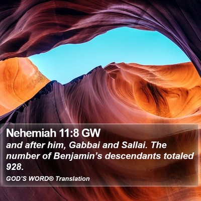 Nehemiah 11:8 GW Bible Verse Image