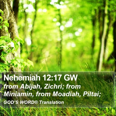 Nehemiah 12:17 GW Bible Verse Image