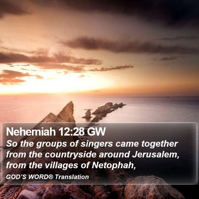 Nehemiah 12:28 GW Bible Verse Image