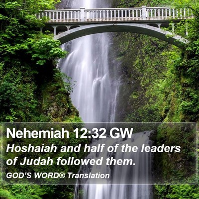 Nehemiah 12:32 GW Bible Verse Image