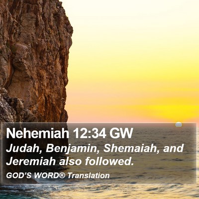 Nehemiah 12:34 GW Bible Verse Image
