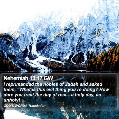 Nehemiah 13:17 GW Bible Verse Image