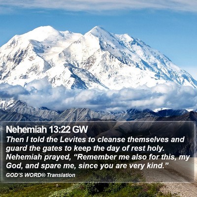 Nehemiah 13:22 GW Bible Verse Image