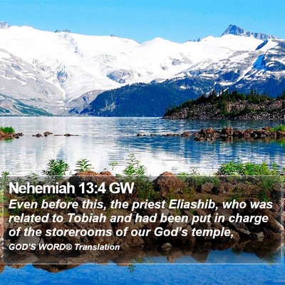 Nehemiah 13:4 GW Bible Verse Image